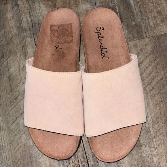 Splendid RHEA Leather Upper Blush Pink Slide In Ladies Size 7.5M - Picture 1 of 4
